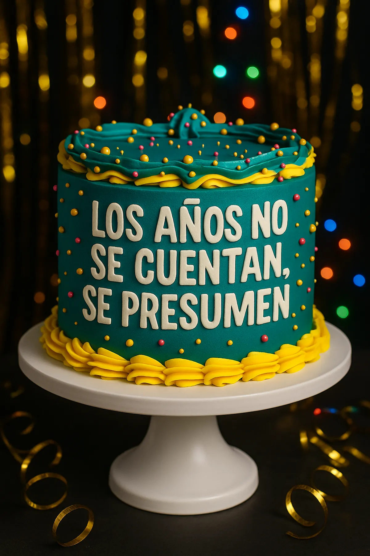 Torta de cumpleaños con mensaje chistoso en Manizales