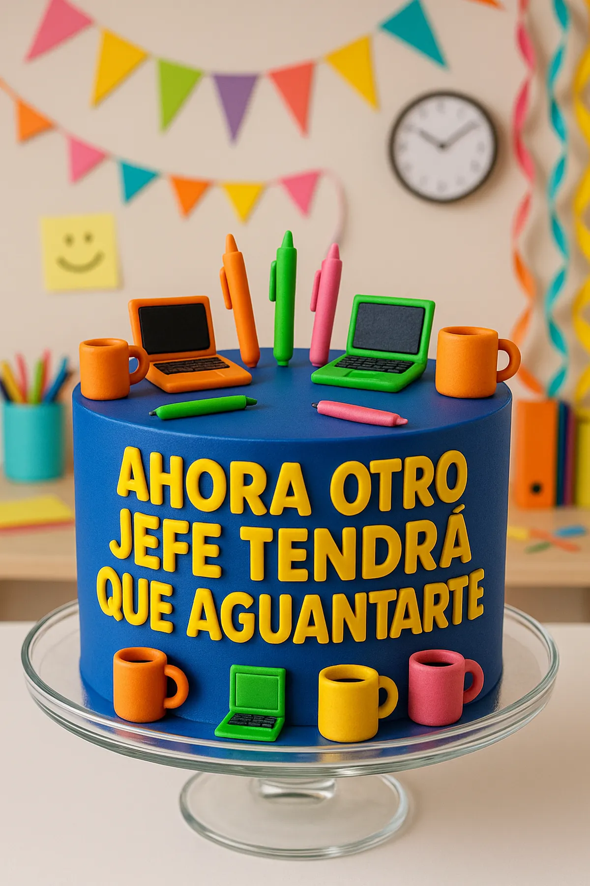 Torta con mensaje para despedida de trabajo en Manizales