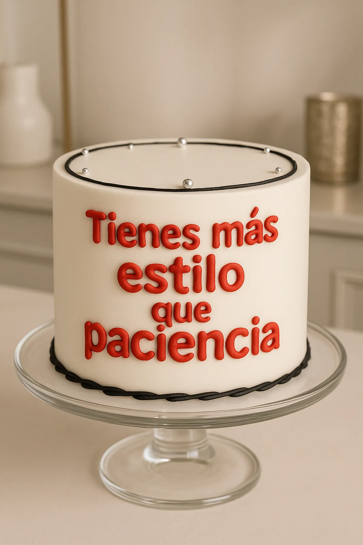 Torta con el mensaje «Tienes más estilo que paciencia» · Marce Cupcakes Manizales