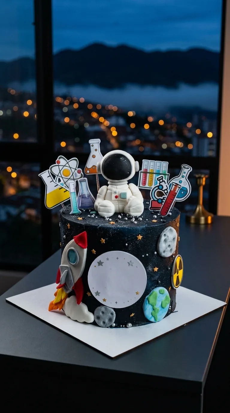Torta infantil del espacio con planetas en Manizales