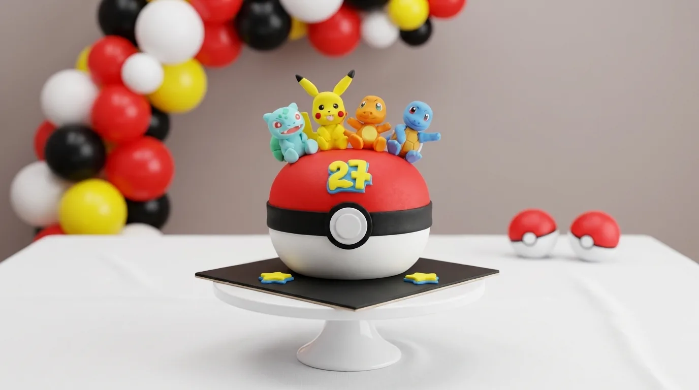 Torta infantil con personajes modelados en fondant en Manizales