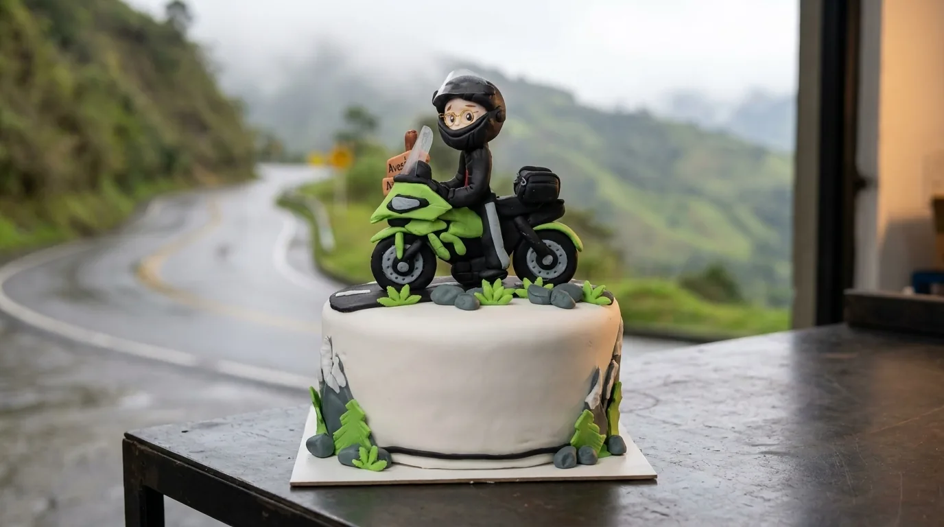 Temática moto · torta personalizada en Manizales · Marce Cupcakes