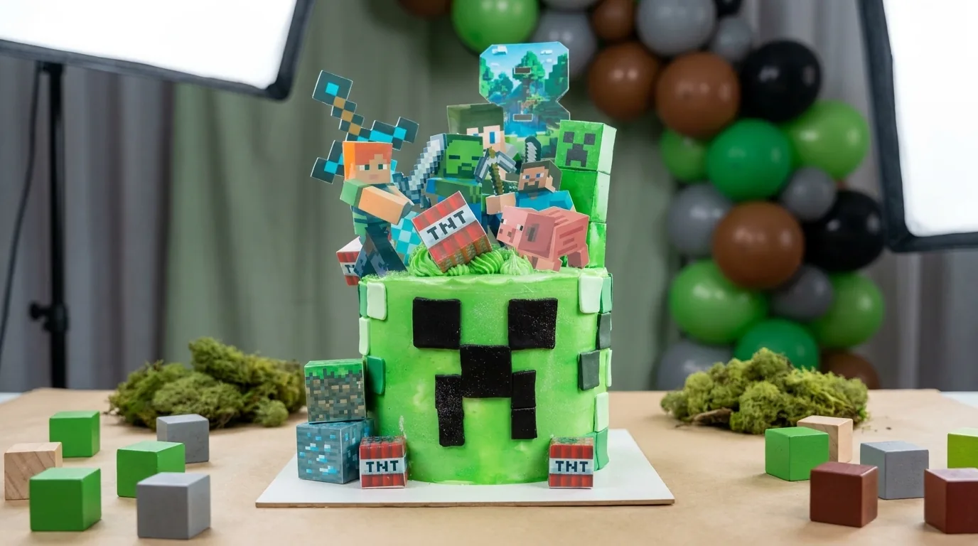 Torta temática de videojuegos para cumpleaños infantil en Manizales
